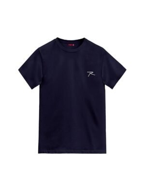 AGNITIO Erkek Pamuklu Lacivert Günlük T-shirt