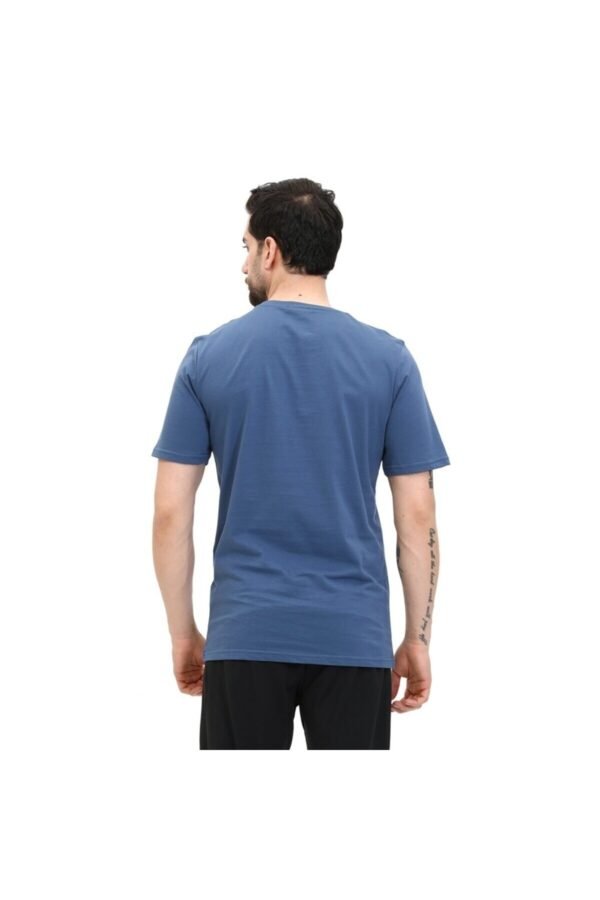 AGNITIO Erkek Pamuklu Petrol Günlük T-shirt