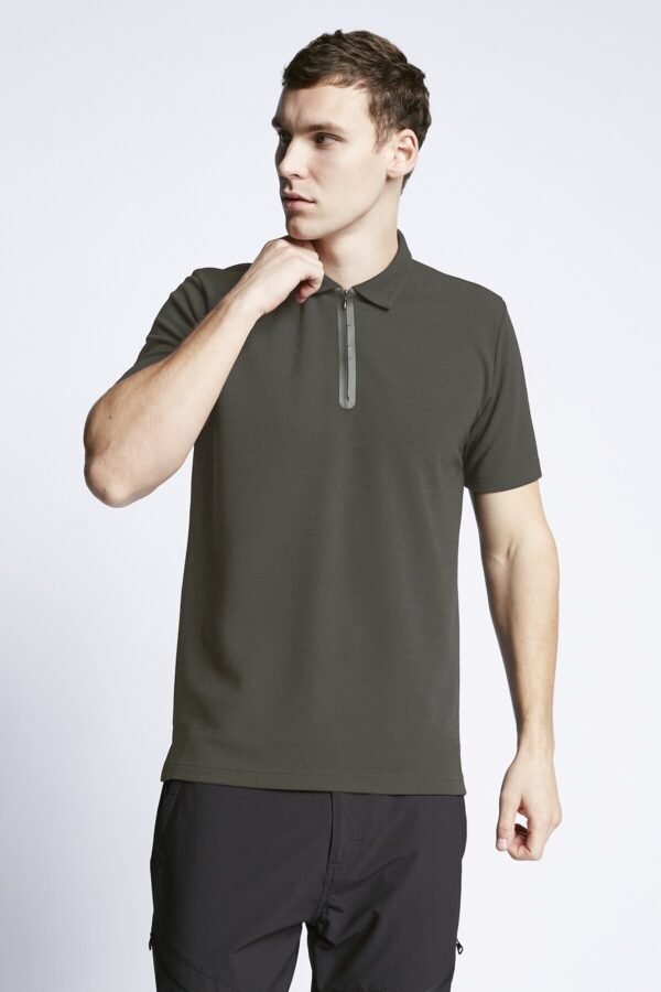 Lescon Haki Erkek Outdoor Kısa Kollu Polo Yaka T-shirt 23y-1057