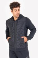 Lescon Siyah Erkek Fermuarlı Kapüşonlu Sweatshirt 23N-1154
