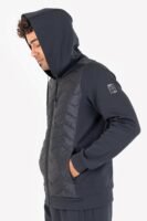 Lescon Siyah Erkek Fermuarlı Kapüşonlu Sweatshirt 23N-1154