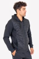 Lescon Siyah Erkek Fermuarlı Kapüşonlu Sweatshirt 23N-1154