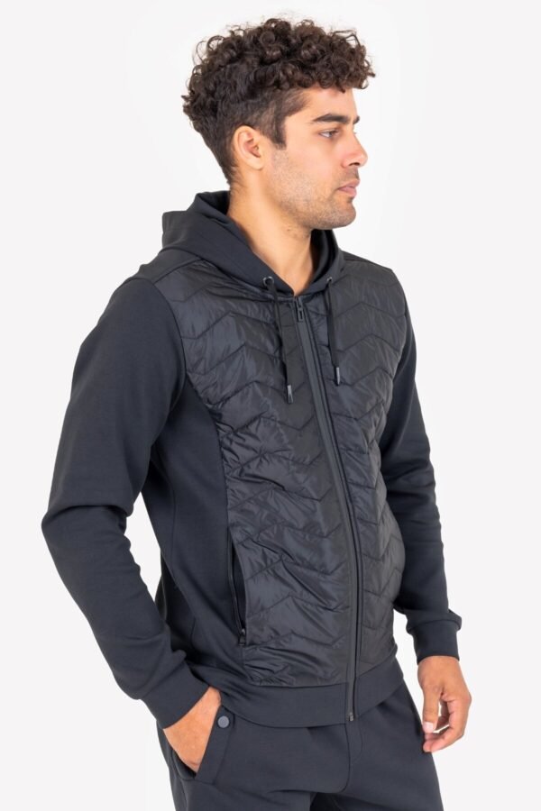 Lescon Siyah Erkek Fermuarlı Kapüşonlu Sweatshirt 23N-1154