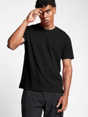 Lescon Siyah Erkek Outdoor Kısa Kollu T-shirt 23y-1063