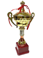 Avessa 523-B Kapaklı Gold Kaplama Kupa 40 Cm