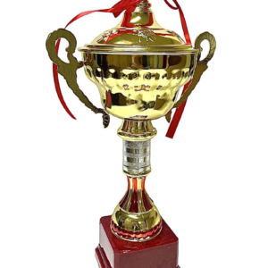 Avessa 523-B Kapaklı Gold Kaplama Kupa 40 Cm