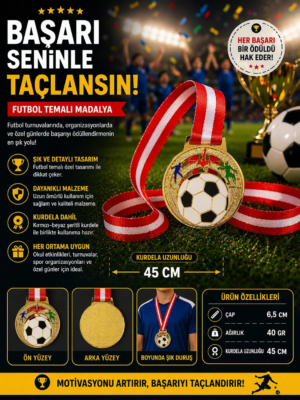 Avessa Mad-Fut-2 Futbol Figürlü Madalya 6.5 Cm