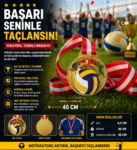 Avessa Mad-Vol-1 Voleybol Figürlü Madalya 6,5 Cm