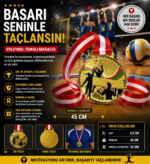 Avessa Mad-Vol-2 Voleybol Figürlü Madalya 6,5 Cm