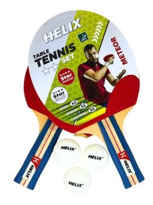 Helix Masa Tenisi Raket Seti Meteor 2 Yıldız ITTF Onaylı