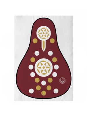 Ottoman Puta Branda Hedef Yüzü Vinyl Outdoor Burgundy 110x77cm