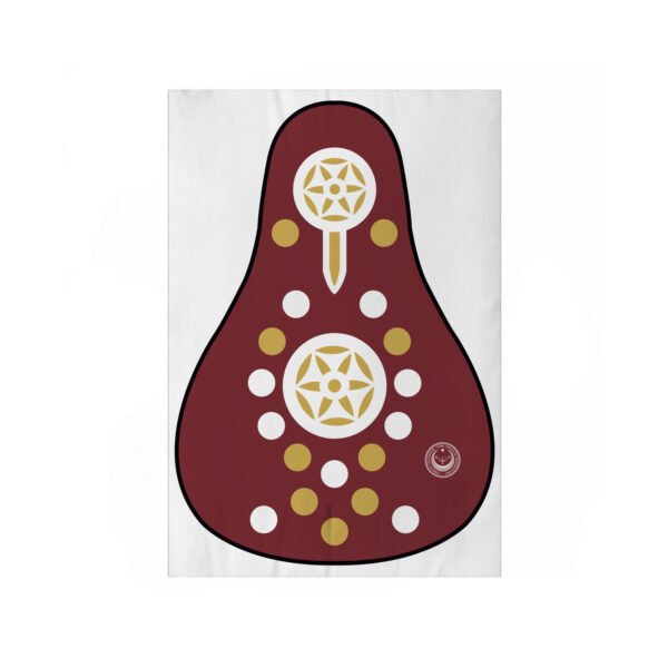 Ottoman Puta Branda Hedef Yüzü Vinyl Outdoor Burgundy 110x77cm