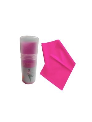 Pilates Bandı Orta Sert 140 x 15 cm Egzersiz Direnç Lastiği Pembe
