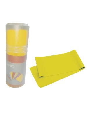 Pilates Bandı Orta Sert 140 x 15 cm Egzersiz Direnç Lastiği Sarı
